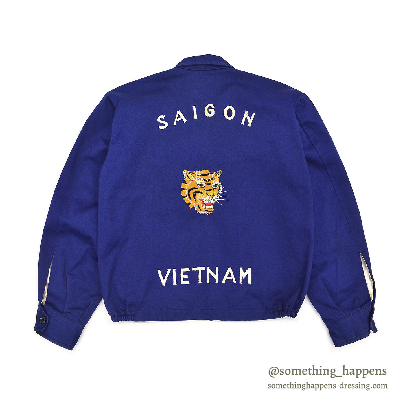 1960's KIDS VIETNAM SOUVENIR JACKET BLUE / TIGER FACE