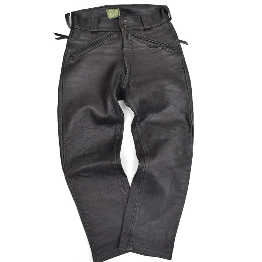50's Langlitz Leathers ラングリッツレザー レザーパンツ 初期グリーンタグ!!... W31×L28