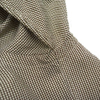 50's SUN FASHIONS sportswear シアサッカー ギンガムチェックシャツ 茶... M