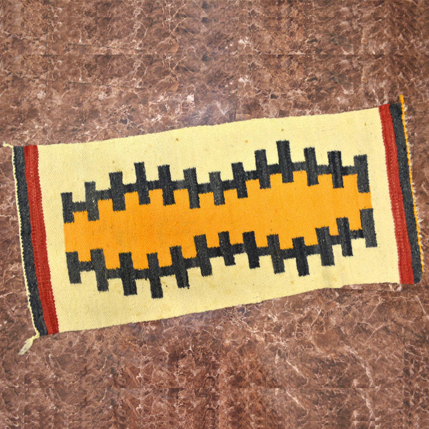 ~1940s Navajo Rug Saddle Blanket 45cm x 98cm...