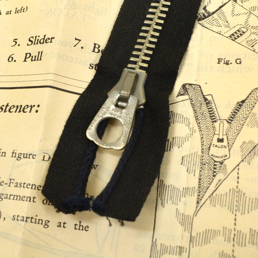 1930s TALON HOOKLESS Deadstock Zipper... 4-inch