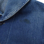 1940s US Navy Shawl Collar Denim Jacket with Stencil...