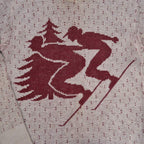 40's~ GLENSPEY SPORTWEAR 'Skiers' Jacquard knit...