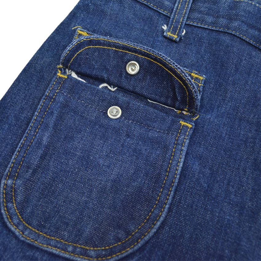 70's Lee 244-1347 デニムブッシュパンツ ストレート 濃紺 ...W34×L32