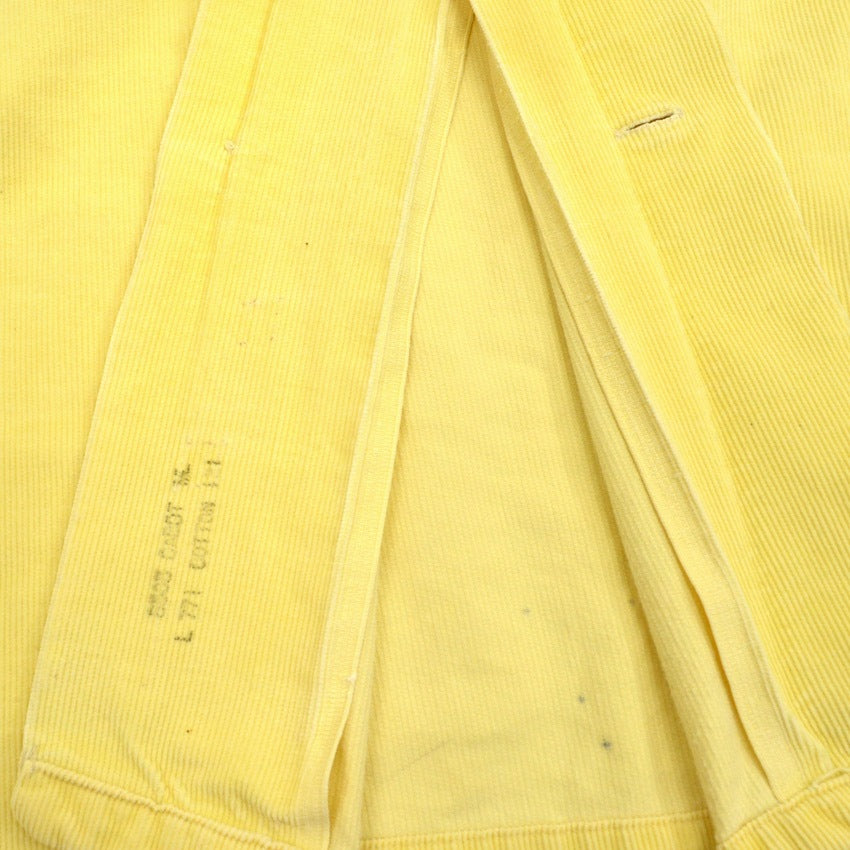 50's Arrow Lemon Yellow Corduroy Box Shirt ... ML