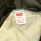 90's Deadstock Levi's 550 'relaxed fit' charcoal black corduroy pants...W31×L34