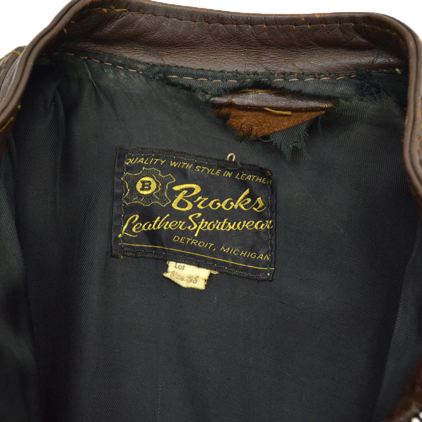 60's BROOKS 'Cafe Racer' SINGLE RIDERS BROWN... 38