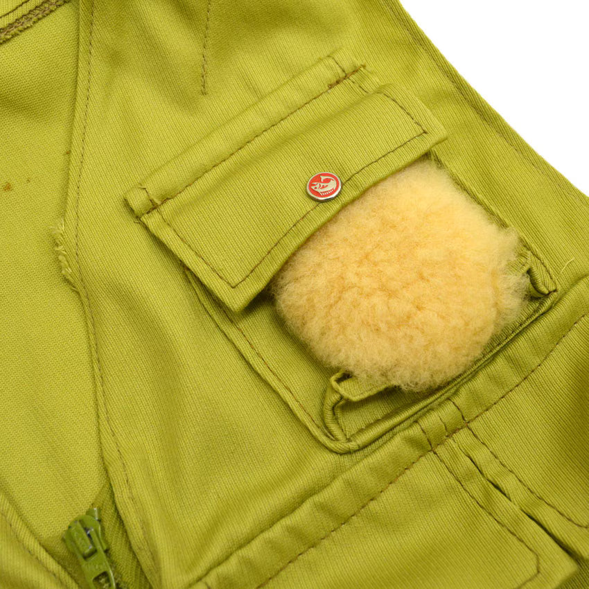 ~70's ideal fishing vest, lime green... M