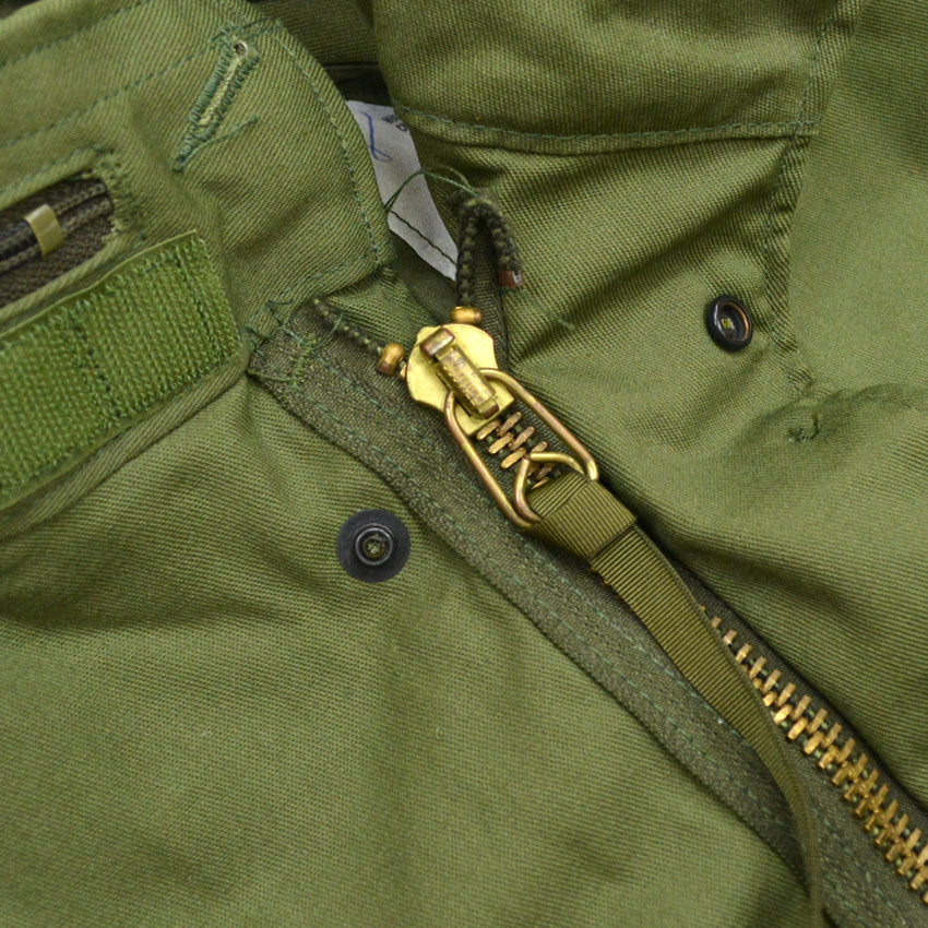 80's Deadstock USARMY M-65 OD 3rd Brass Zipper ... SR
