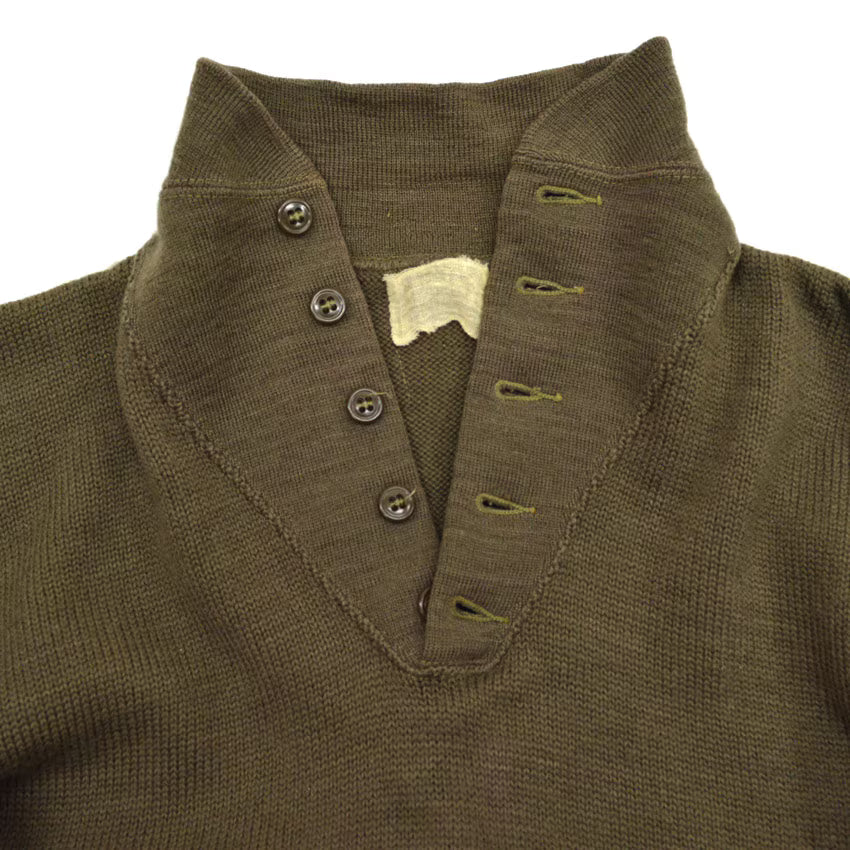 40's USARMY HI NECK JEEP SWEATER OD...
