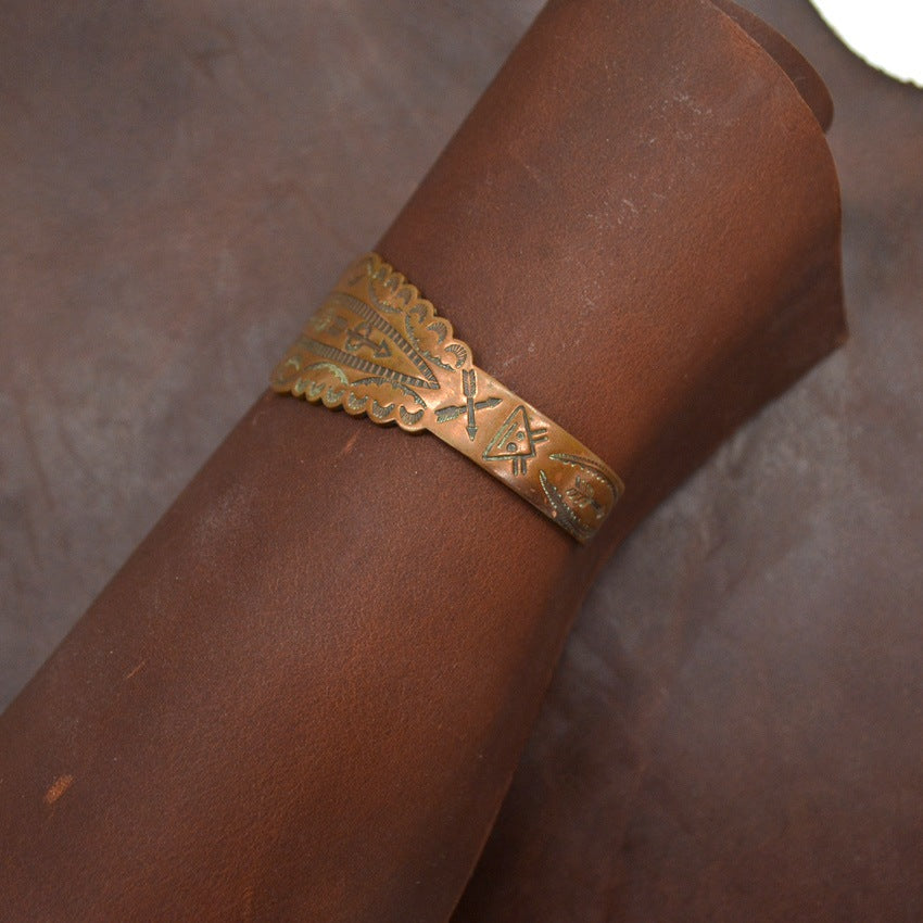Circa 1930's~ Navajo Fred Harvey Style Copper Bangle...