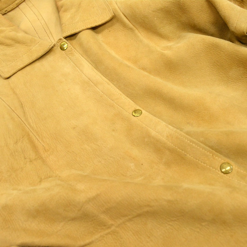 60s-style deerskin jacket with happi coat sleeves...