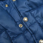 80's THE NORTH FACE Brown Tag Down Vest Navy ... XS