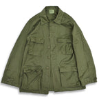 80's- FRONTLINE Civilian All-Cotton BDU Jacket OD ... MR