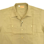50's~ Deadstock GOLD STAR POPLIN S/S SHIRT...M