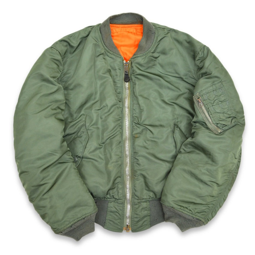 70's USAF MA-1 MIL-J-8279E ALPHA-made 1972 Flight Jacket... L