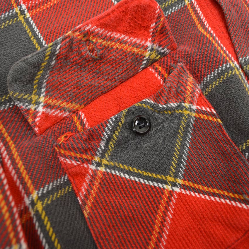 60's Sears Print Tag Flannel Shirt... M TALL