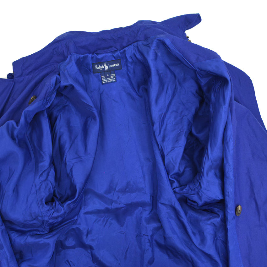 〜90's Ralph Lauren 馬タグ Cotton Trench Coat Dark Blue ... M