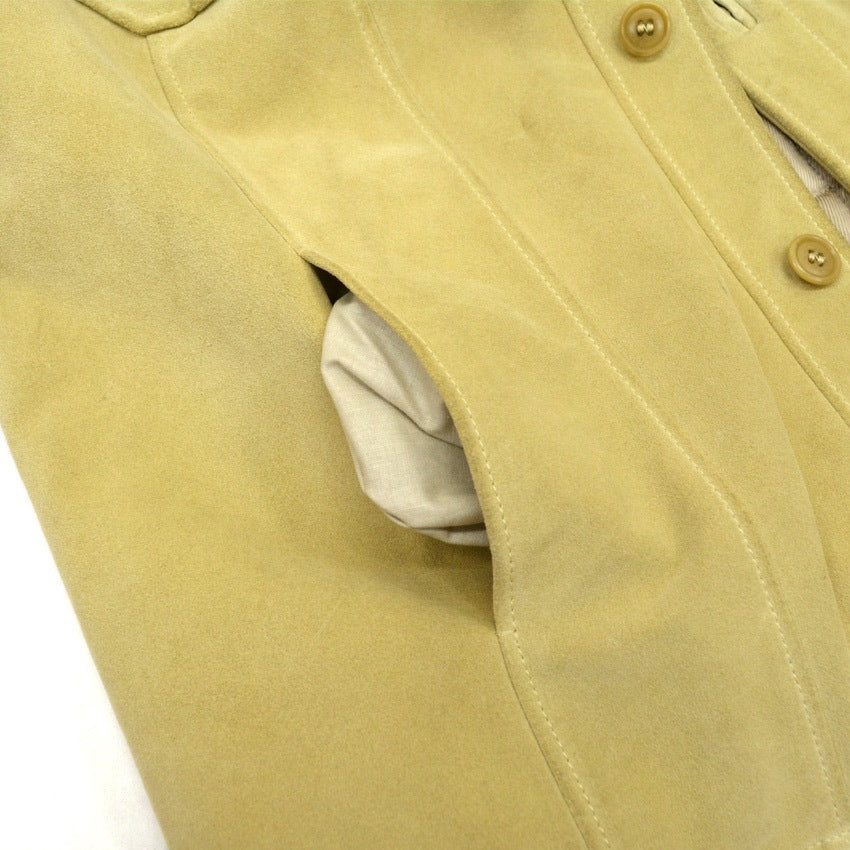 80s Calvin Klein suede leather jacket, made in Italy... L