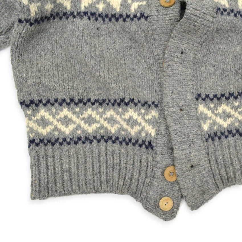 70's~ GRIGOROPOULOS BROS Snowflake Wool knit Sweater... XL