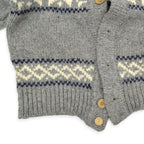 70's~ GRIGOROPOULOS BROS Snowflake Wool knit Sweater... XL