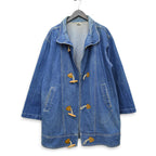 ~90's DENIM DUFFLE COAT...M