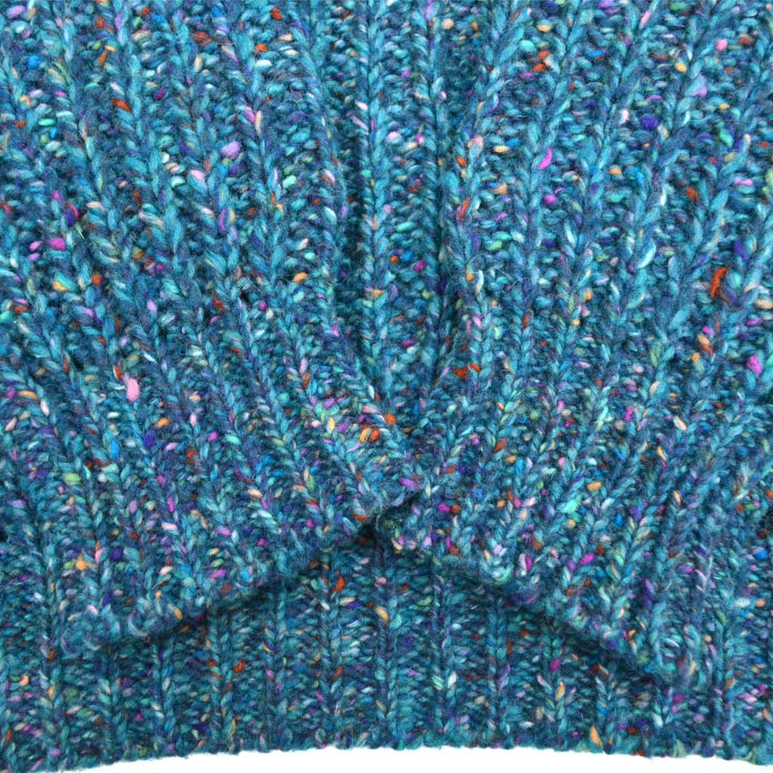 80s LAND'S END Irish-made marble-colored hand-knitted sweater...