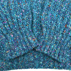 80s LAND'S END Irish-made marble-colored hand-knitted sweater...