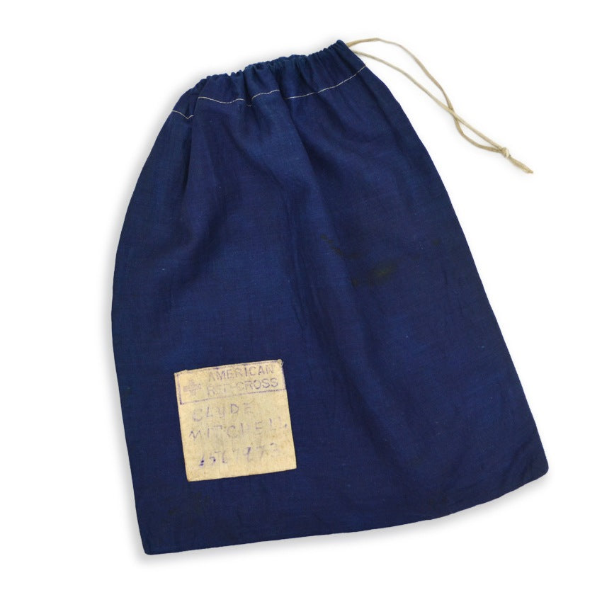 AMERICAN RED CROSS ww1 INDIGO COTTON DITTY BAG...