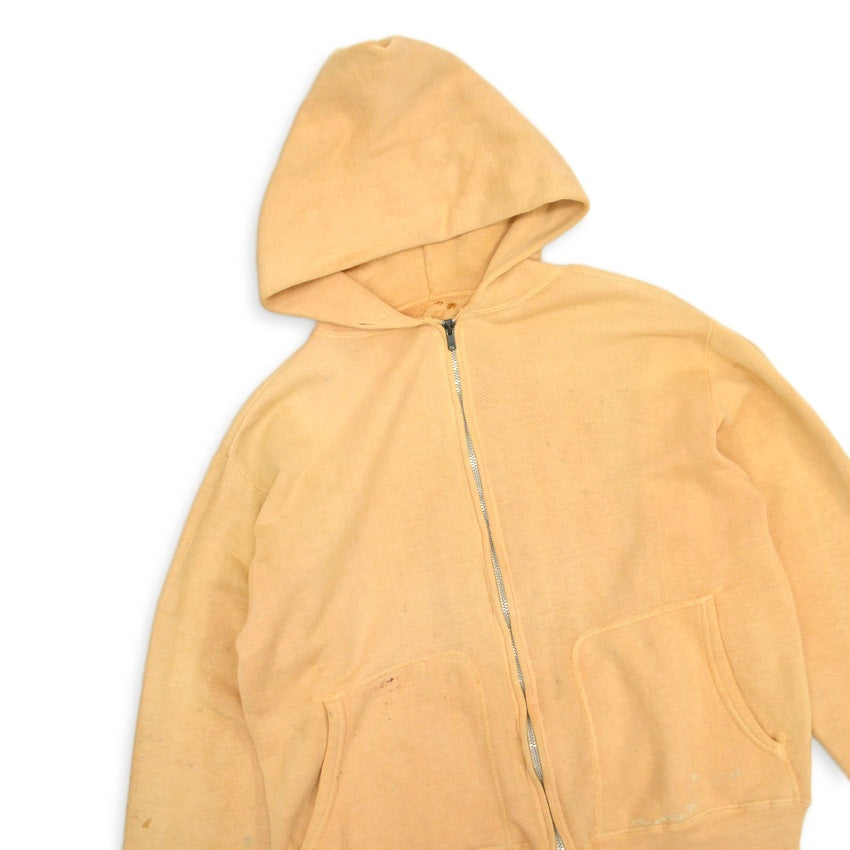 60's Faded Color Sweat Zip Up Hoodie with Separate Pockets...