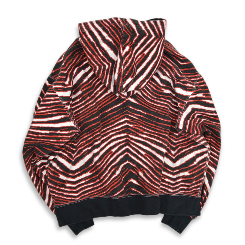 ~90's ZUBAZ NFL Zebra Print Sweat Hoodie ... M
