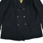 ~40's Julmor Black Wool Double Breasted Coat...