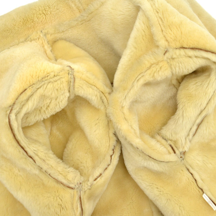 1990's US SHEEPSKIN SHAWL COLLAR SHEARLING MOUTON JACKET... 40