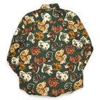 1980's BANANA REPUBLIC SAFARI & TRAVEL DOG PRINT SHIRT ... M