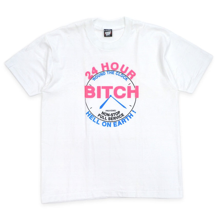 1980s Deadstock SCREEN STARS BEST '24-Hour Bitch!!' T-SHIRT ... L