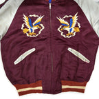 1950s Korea Map Souvenir Jacket (Sukajan) with Tiger, Dragon, and Eagle design, TTS zipper...