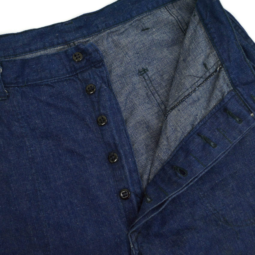 1940's USNAVY WW2 DENIM TROUSERS STENCIL...W33