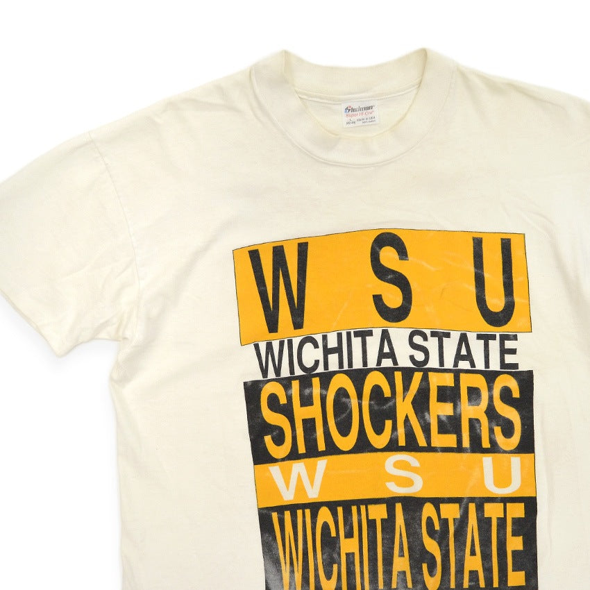 1980's Stedman WSU SHOCKERS COLLEGE T-SHIRT... L