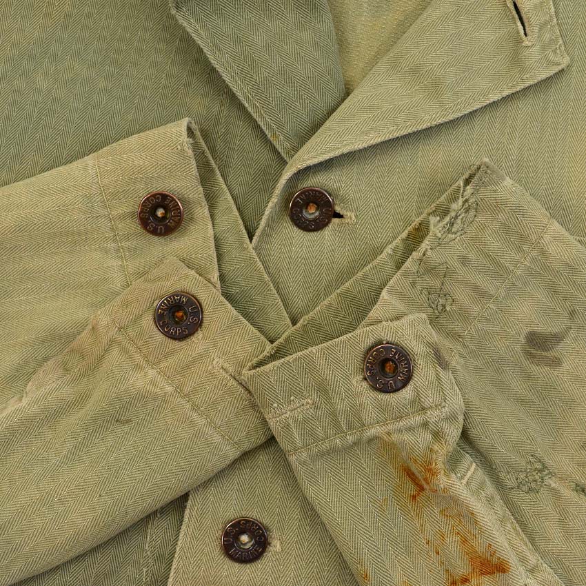 1940's U.S.M.C. P-41 HBT JACKET BLEACH CAMO ... Fits like 36