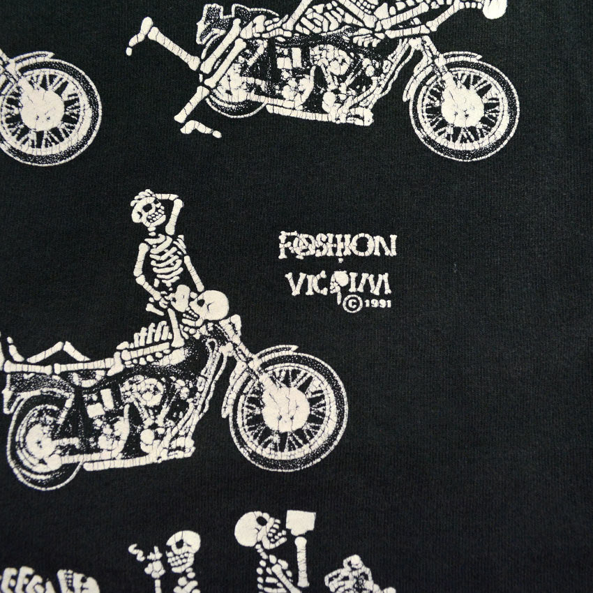 1990's FRUIT OF THE LOOM FASHION VICTIM SKULL SEX CUT OFF ... L