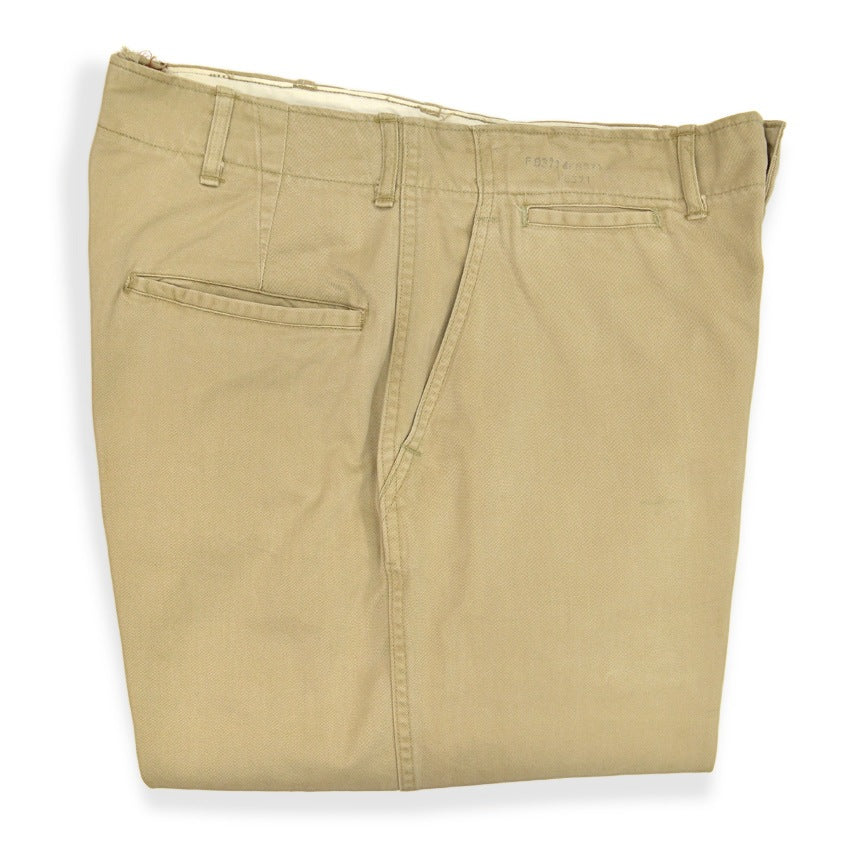 1940's U.S.ARMY TROUSERS COTTON KAHKI CHINO ... W31.5 L26