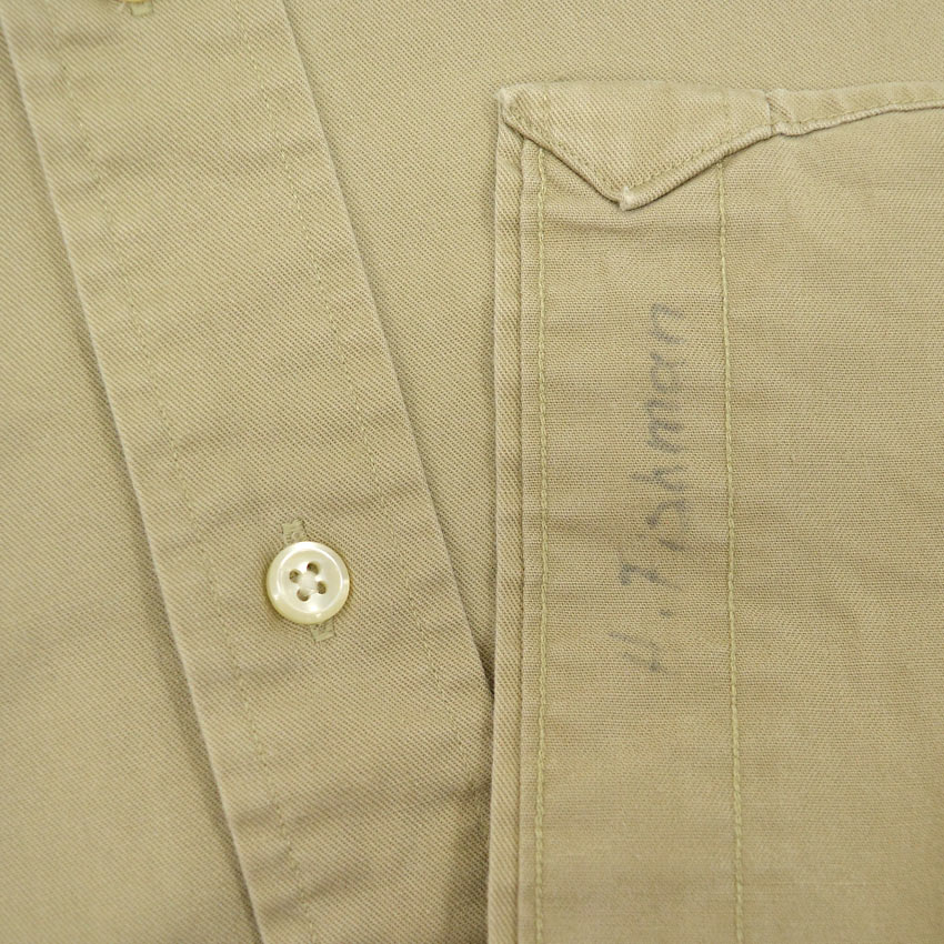 〜1990's Polo by Ralph Lauren ポロベア刺繍 B/D SHIRT KAHKI ... M