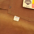 1950's DEADSTOCK CARHARTT BROWN DUCK DOUBLE KNEE OVERALL... W42 L32