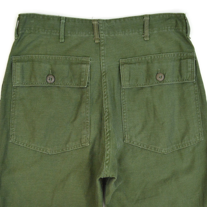 1960's USARMY COTTON SATEEN OG-107 BAKER PANTS SLIM CUSTOM... W31 L32