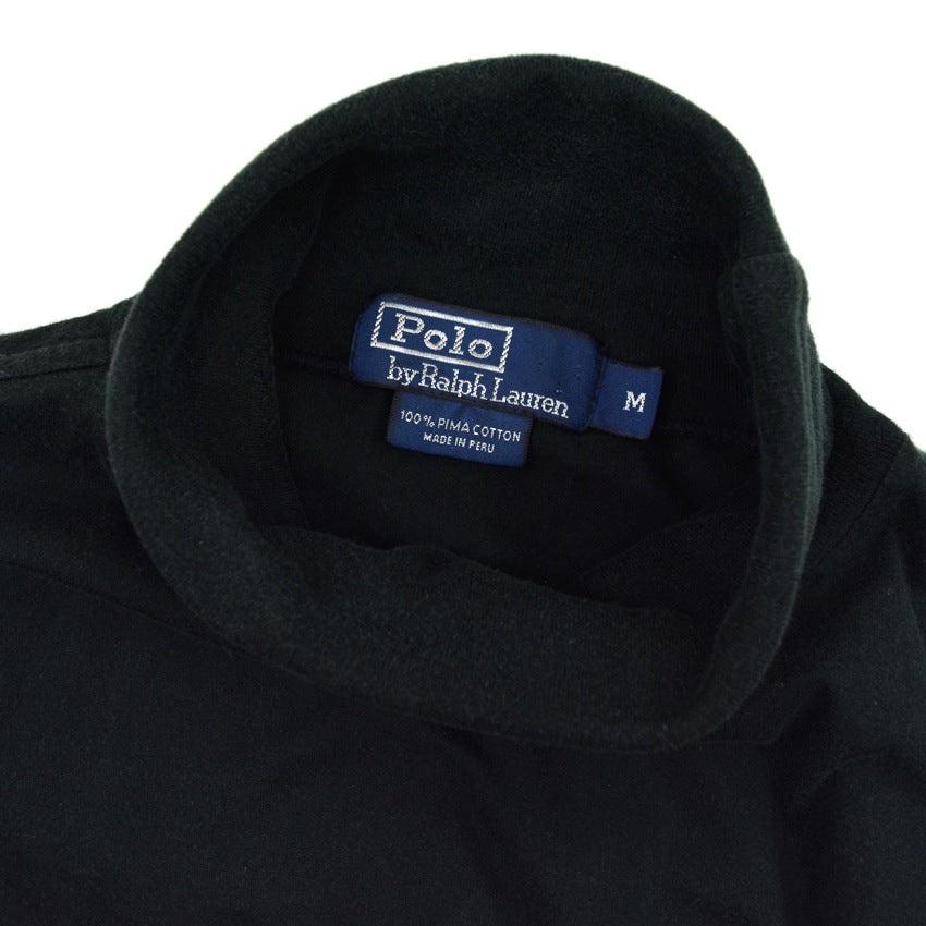 1990's~ Polo by Ralph Lauren L/S TURTLE NECK BLACK ... M