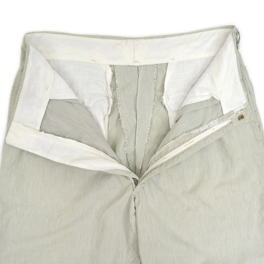 1960's GREEN PIN STRIPE ALL COTTON SLACKS...