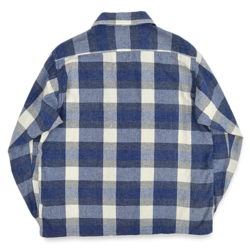 〜1960's SEARS BLUE PLAID SHIRT ... M