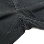 1960's PLAID HIDDEN IN BLACK PIQUE TAPERED PANTS 2... W31 L30