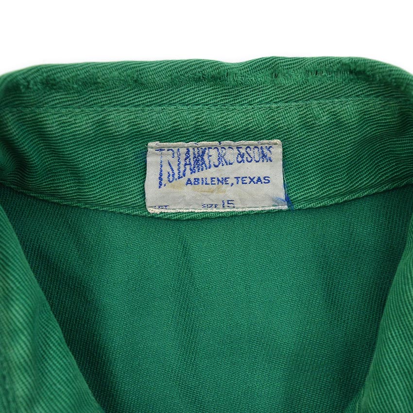 1940's〜 T.S.LANKFORD&SONS PHILLIP66 GREEN COTTON TWILL SHIRT ... 15