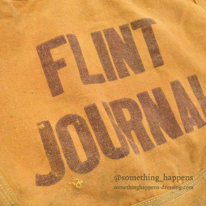 〜1970's FLINT JOURNAL CANVAS NEWS PAPER BAG ...